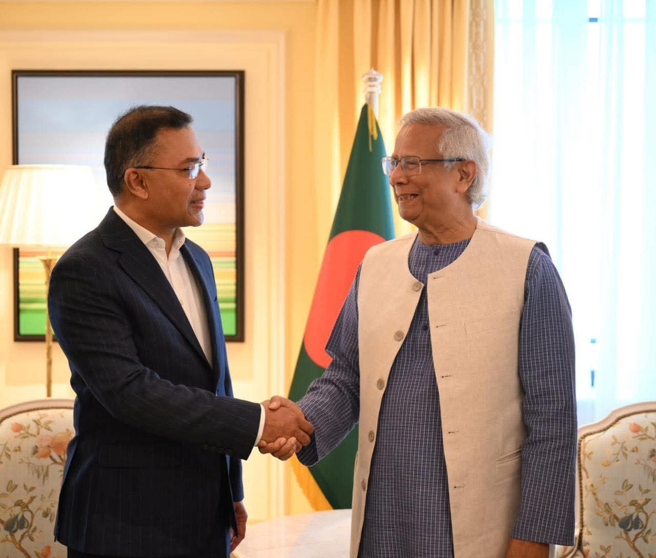 লন্ডনে ড. ইউনূস-তারেক রহমান বৈঠক