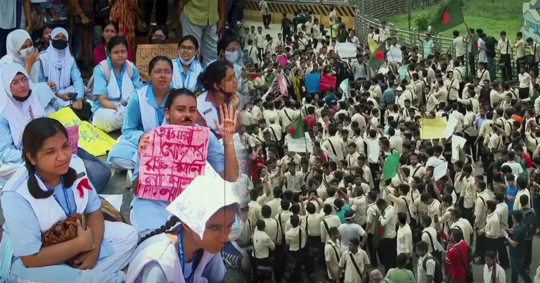 গণঅভ্যুত্থানে ভ্যানগার্ড হয়েছিল স্কুল-কলেজের শিক্ষার্থীরা